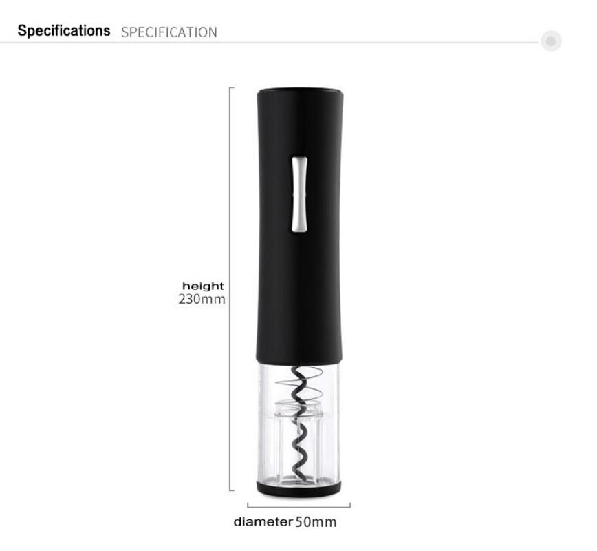 Wine Cork Opener Wine Opener Automatic Wine Knife Tarksigne Classic Automatic Portable Electric Fast Stainless Steel Set | Head Opener (Black)
Wine Cork Opener Wine Opener Automatic Wine Knife Tarksigne Classic Automatic Portable Electric Fast Stainless Steel Set | Head Opener (Black)
