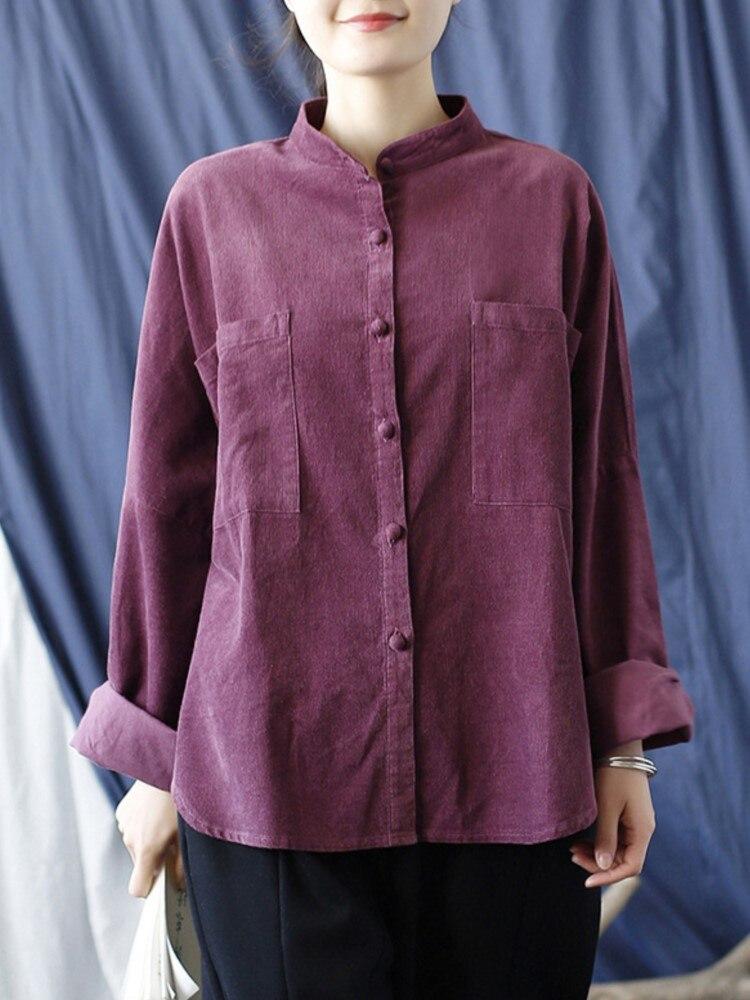Johnature женские вельветовые винтажные рубашки, топы, свободные блузки с длинными рукавами, осенние рубашки с карманами и пуговицами в китайском стиле One Size фиолетовый
Johnature женские вельветовые винтажные рубашки, топы, свободные блузки с длинными рукавами, осенние рубашки с карманами и пуговицами в китайском стиле One Size фиолетовый