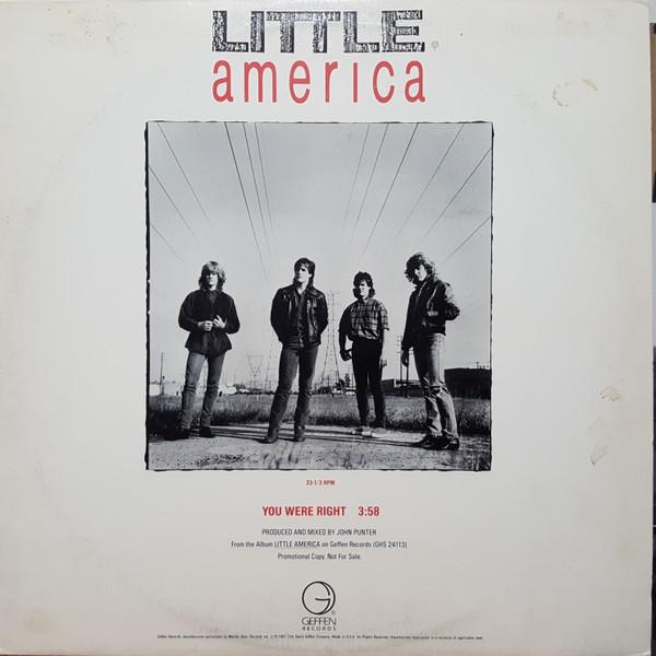 12-дюймовая пластинка LITTLE AMERICA You Were Right PROA2820 Geffen Records 1987 США Рок Б/у
12-дюймовая пластинка LITTLE AMERICA You Were Right PROA2820 Geffen Records 1987 США Рок Б/у