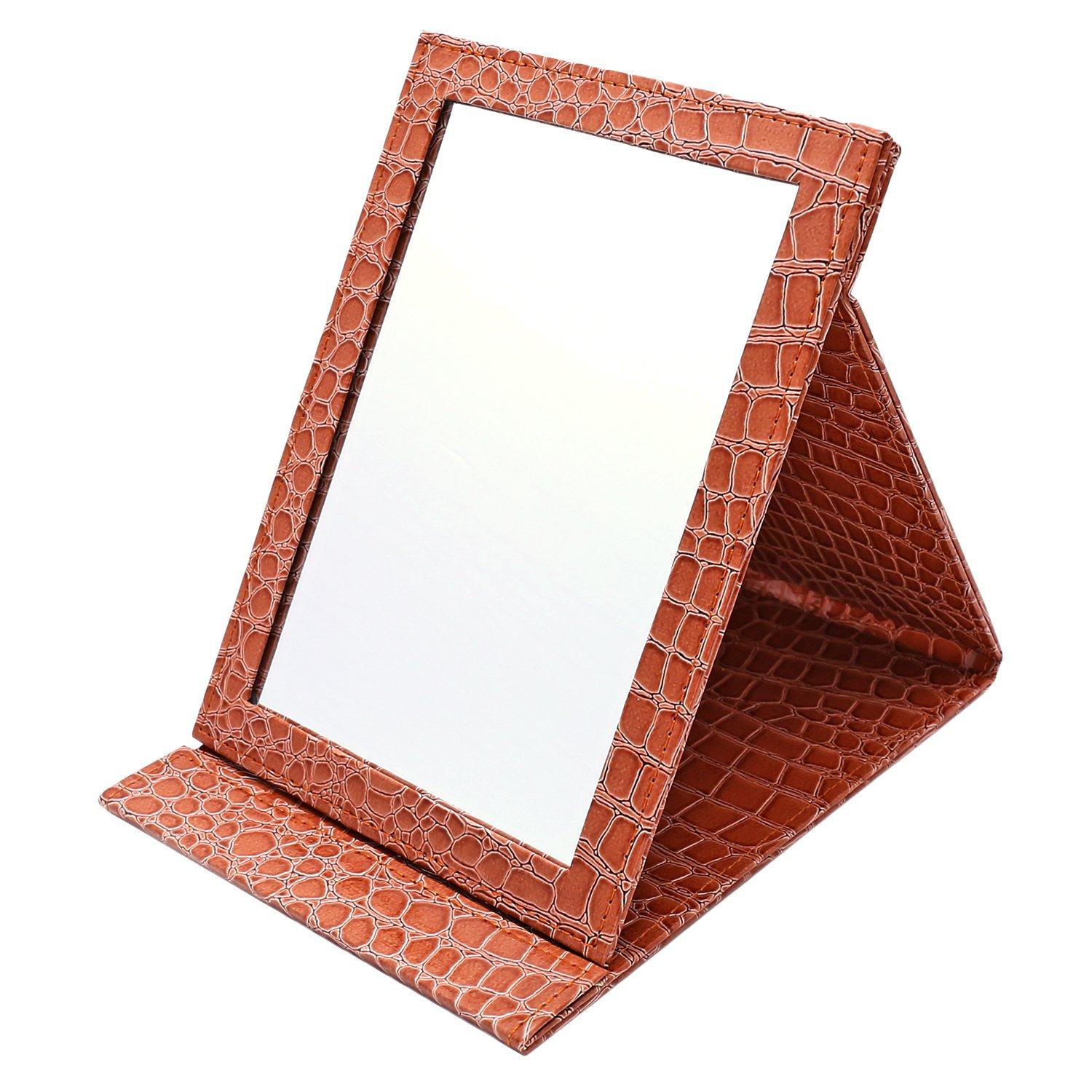 nakira Large Folding Portable Mirror with Crocodile Pattern Enamel-Look (Brown)
nakira Large Folding Portable Mirror with Crocodile Pattern Enamel-Look (Brown)
