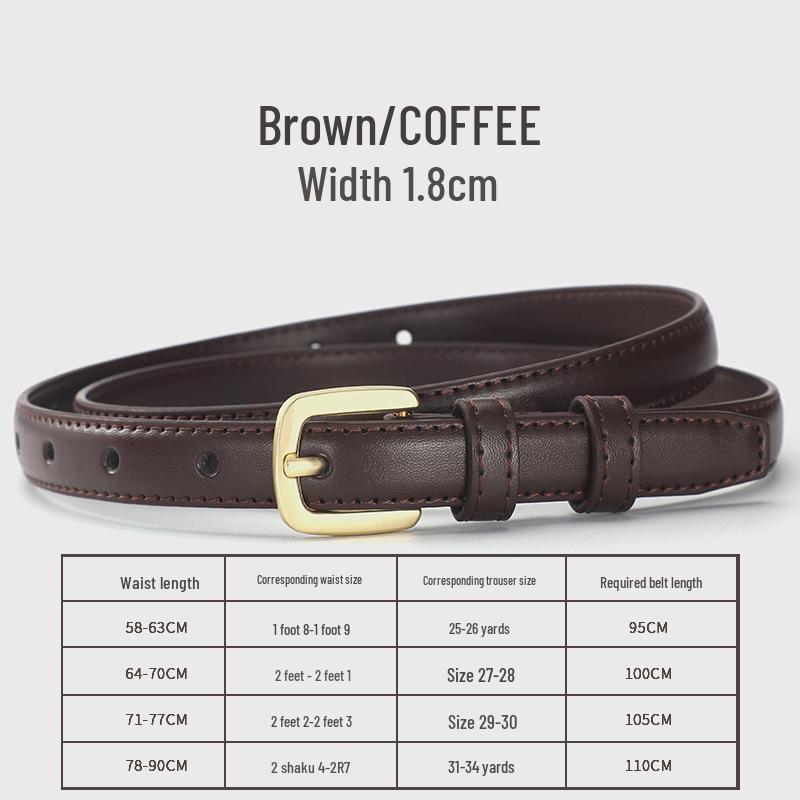 Spring Fashion Women s Leather Belt - Versatile, Thin Waist, Old Money Style 2026 Design 100 cm
Spring Fashion Women s Leather Belt - Versatile, Thin Waist, Old Money Style 2026 Design 100 cm