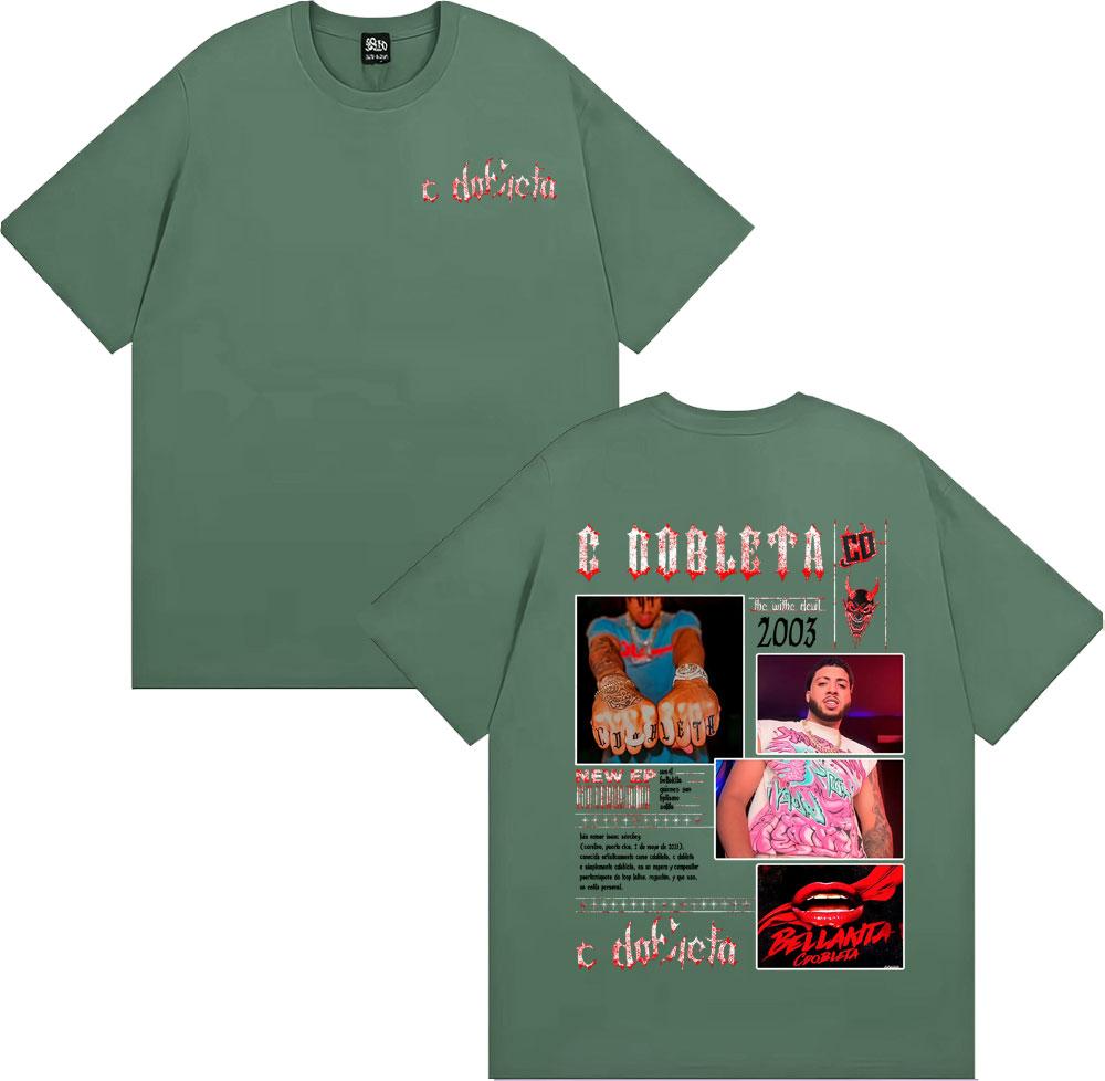 Rapper C Dobleta Album Tour Merch T Shirts Mens Clothing Harajuku Hip Hop Streetwear Tshirt Cotton Casual Short Sleeve T Shirt 3XL
Rapper C Dobleta Album Tour Merch T Shirts Mens Clothing Harajuku Hip Hop Streetwear Tshirt Cotton Casual Short Sleeve T Shirt 3XL