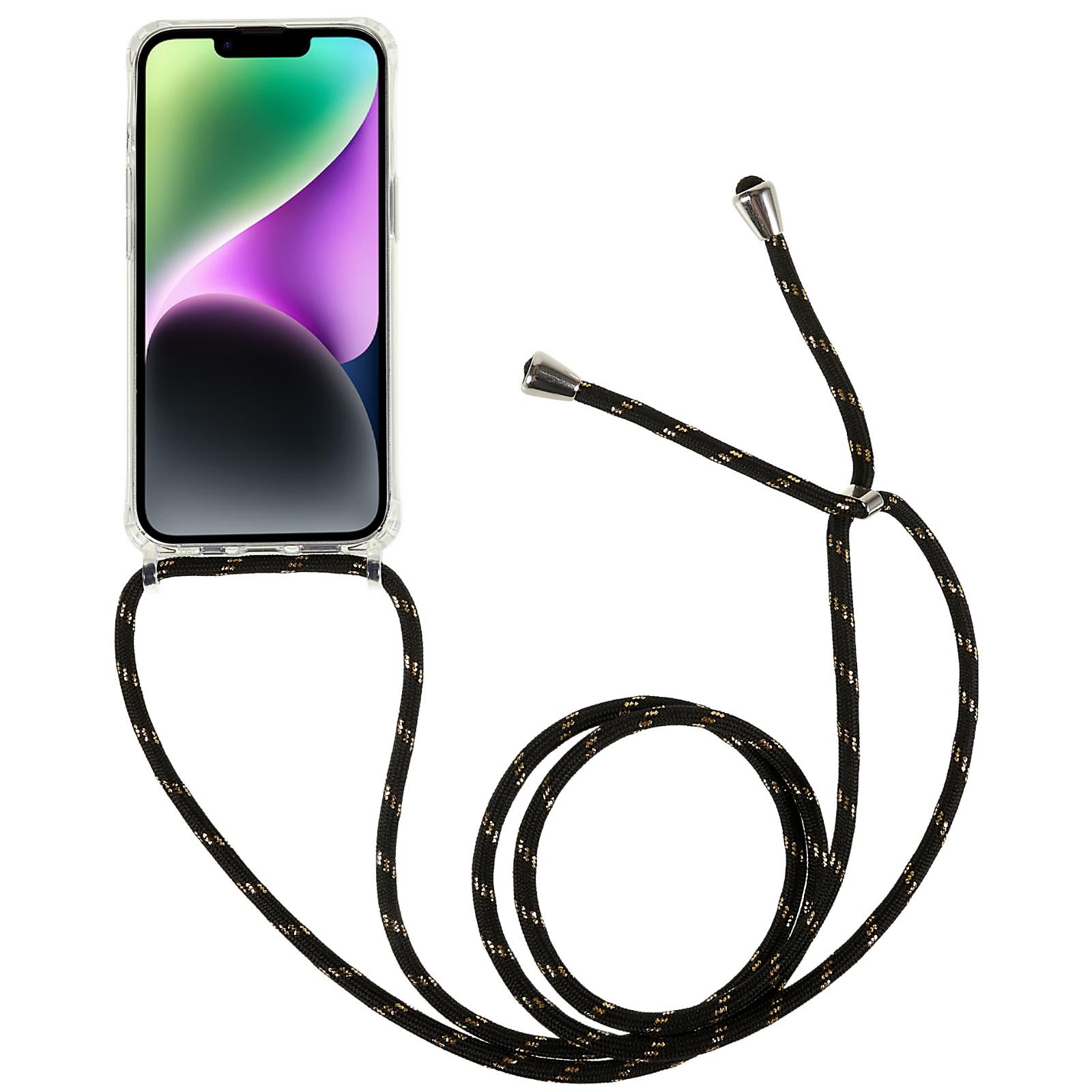 Clear Back Case for iPhone 13/14,TPU+Acrylic Shock-absorbing Phone Cover with Lanyard Black/Gold
Clear Back Case for iPhone 13/14,TPU+Acrylic Shock-absorbing Phone Cover with Lanyard Black/Gold
