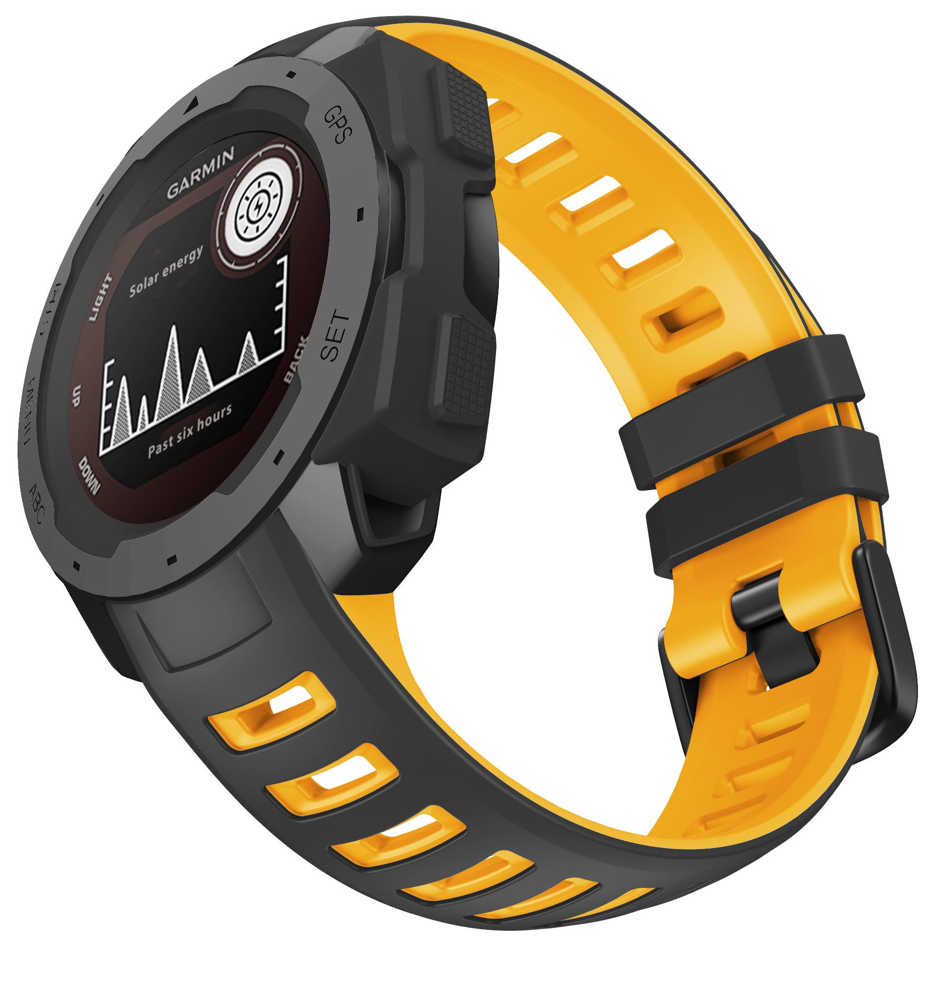 Bi-color Soft Silicone Watchband Replacement Bracelet Strap for Garmin Instinct/Instinct Esports Yellow/Black
Bi-color Soft Silicone Watchband Replacement Bracelet Strap for Garmin Instinct/Instinct Esports Yellow/Black