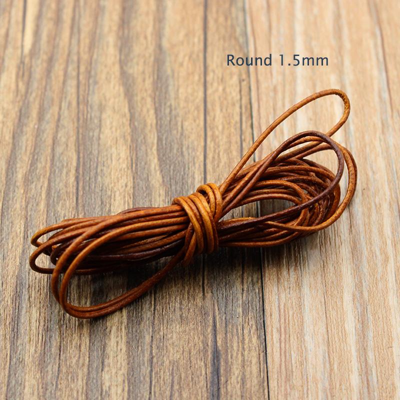 2m 1.5- 8 mm Retro Brown Genuine Cow Leather Cord for Jewelry Findings Flat Round Strap String Rope DIY Bracelet Necklace Making
2m 1.5- 8 mm Retro Brown Genuine Cow Leather Cord for Jewelry Findings Flat Round Strap String Rope DIY Bracelet Necklace Making