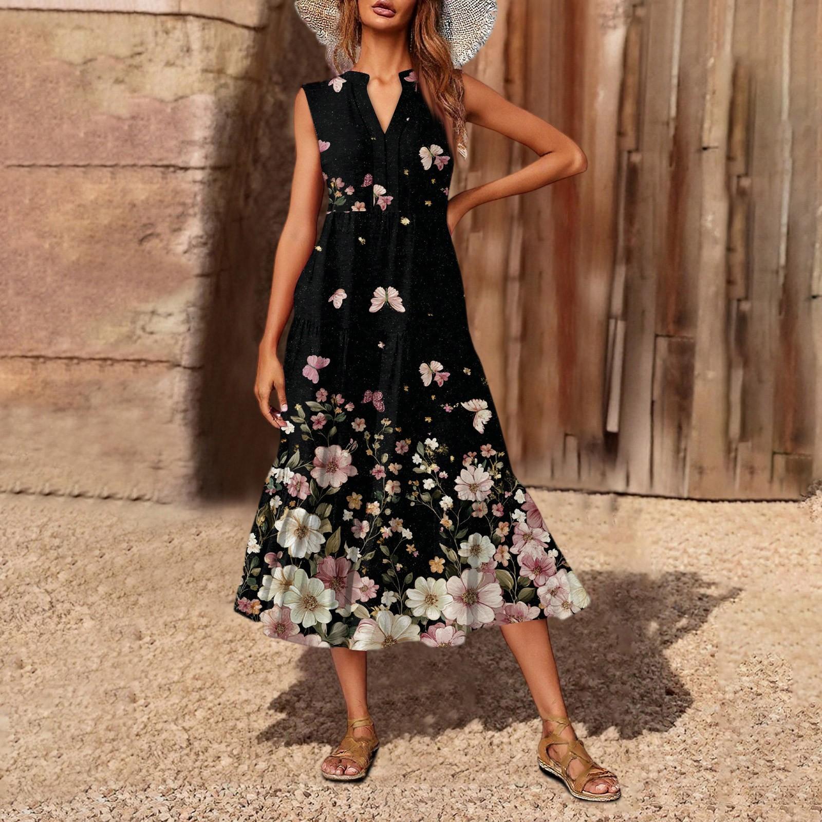 Женское повседневное и модное платье средней длины с V-образным вырезом без рукавов и принтом XL
Женское повседневное и модное платье средней длины с V-образным вырезом без рукавов и принтом XL