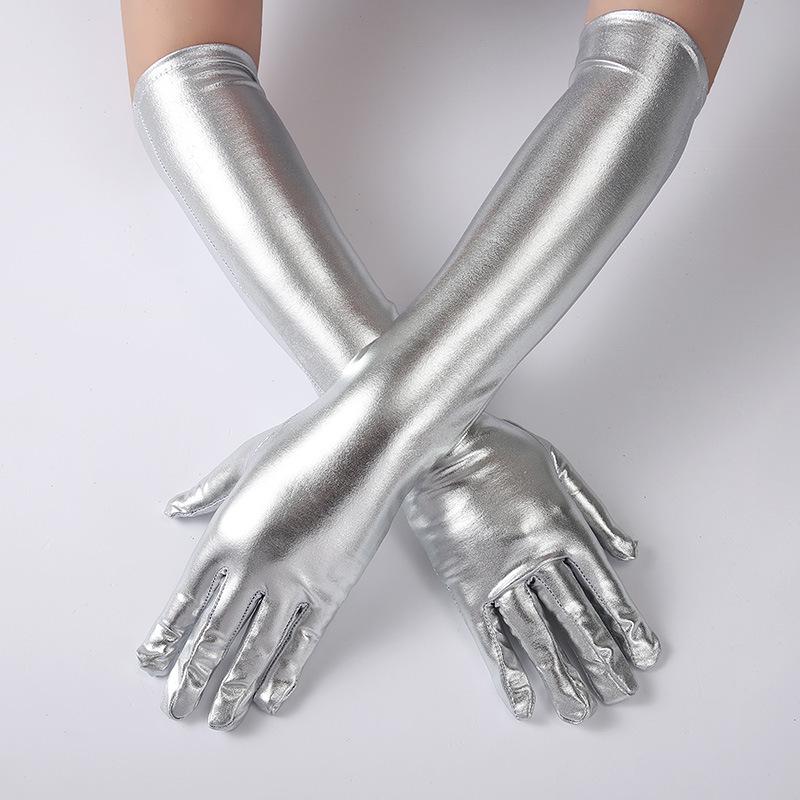 Women Sexy Long Patent Leather Coated Evening Party Pole Dance Performance Gloves Halloween Costume Accessories Tight Gloves 45cm
Women Sexy Long Patent Leather Coated Evening Party Pole Dance Performance Gloves Halloween Costume Accessories Tight Gloves 45cm