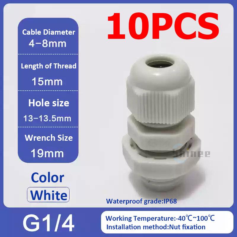 10Pcs Waterproof Cable Gland NPT 1/4 NPT 1/2 NPT 3/8 American Nylon Cable Joint Black Flame-retardant 4-25mm Wire Connector IP68
10Pcs Waterproof Cable Gland NPT 1/4 NPT 1/2 NPT 3/8 American Nylon Cable Joint Black Flame-retardant 4-25mm Wire Connector IP68
