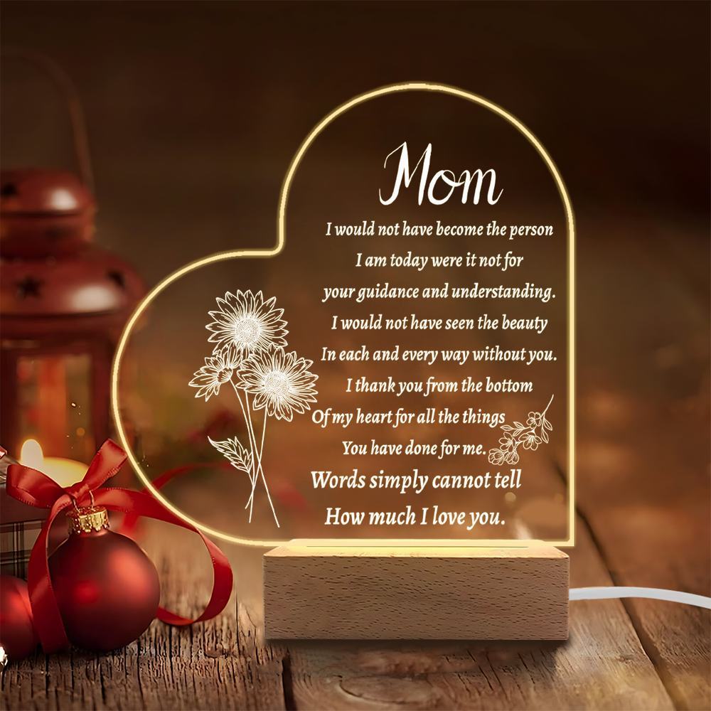 1PC Acrylic Luminous Ornament Photography Accessories, USB Base, Mom Gift, Love Style Commemorative Figurines Plastic чистый
1PC Acrylic Luminous Ornament Photography Accessories, USB Base, Mom Gift, Love Style Commemorative Figurines Plastic чистый