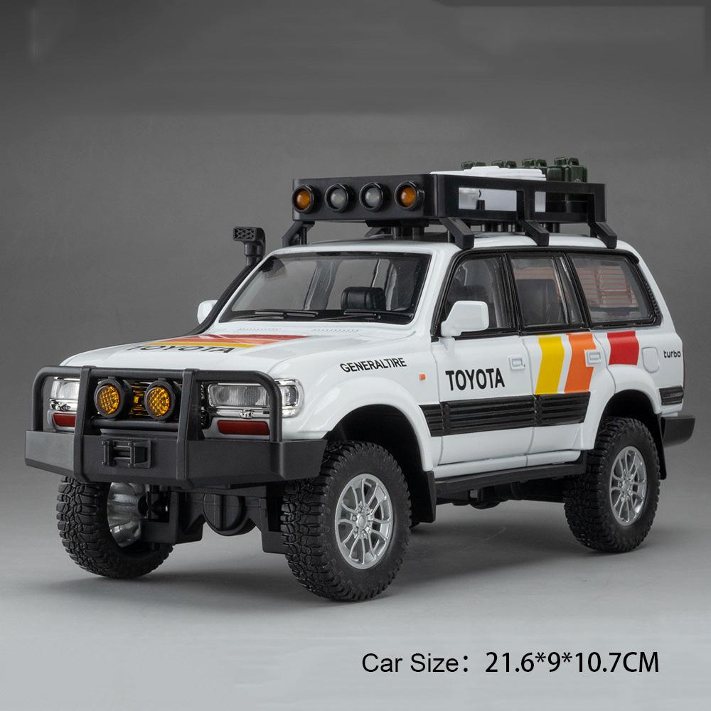 1:24 Alloy Tacoma Land Cruiser 80 Diecast Model Toys Car Doors Opened Sound Light Pull Back Miniature Vehices Boy Christmas Gift
1:24 Alloy Tacoma Land Cruiser 80 Diecast Model Toys Car Doors Opened Sound Light Pull Back Miniature Vehices Boy Christmas Gift