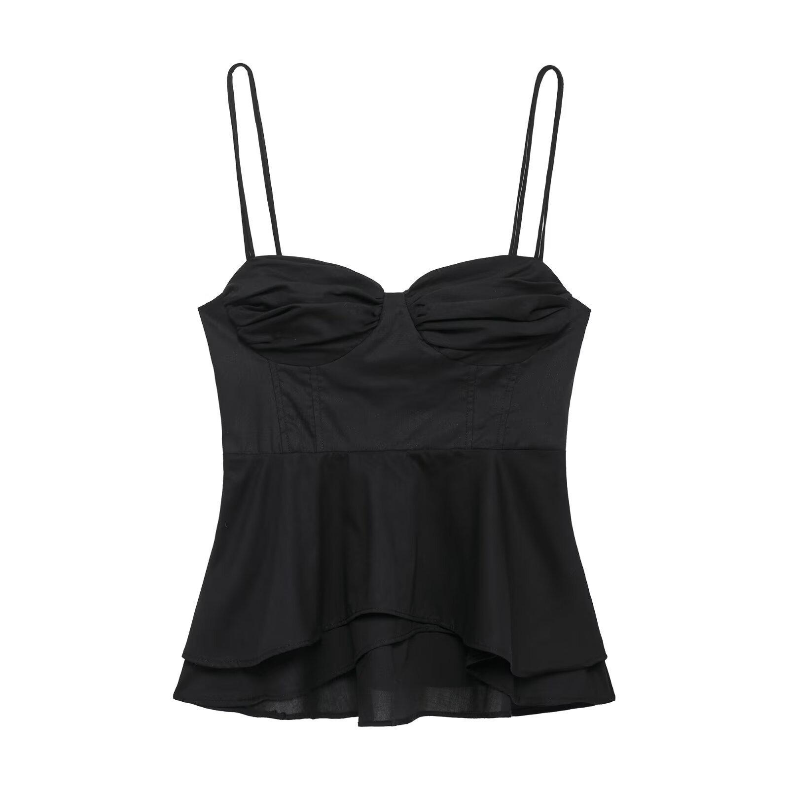 TAOP&ZA Женский однотонный топ-майка с волнистым краем на весну/лето Small чёрный
TAOP&ZA Женский однотонный топ-майка с волнистым краем на весну/лето Small чёрный