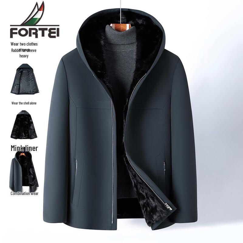 Men s Winter Hooded Parka with Mink & Rabbit Fur Lining L
Men s Winter Hooded Parka with Mink & Rabbit Fur Lining L