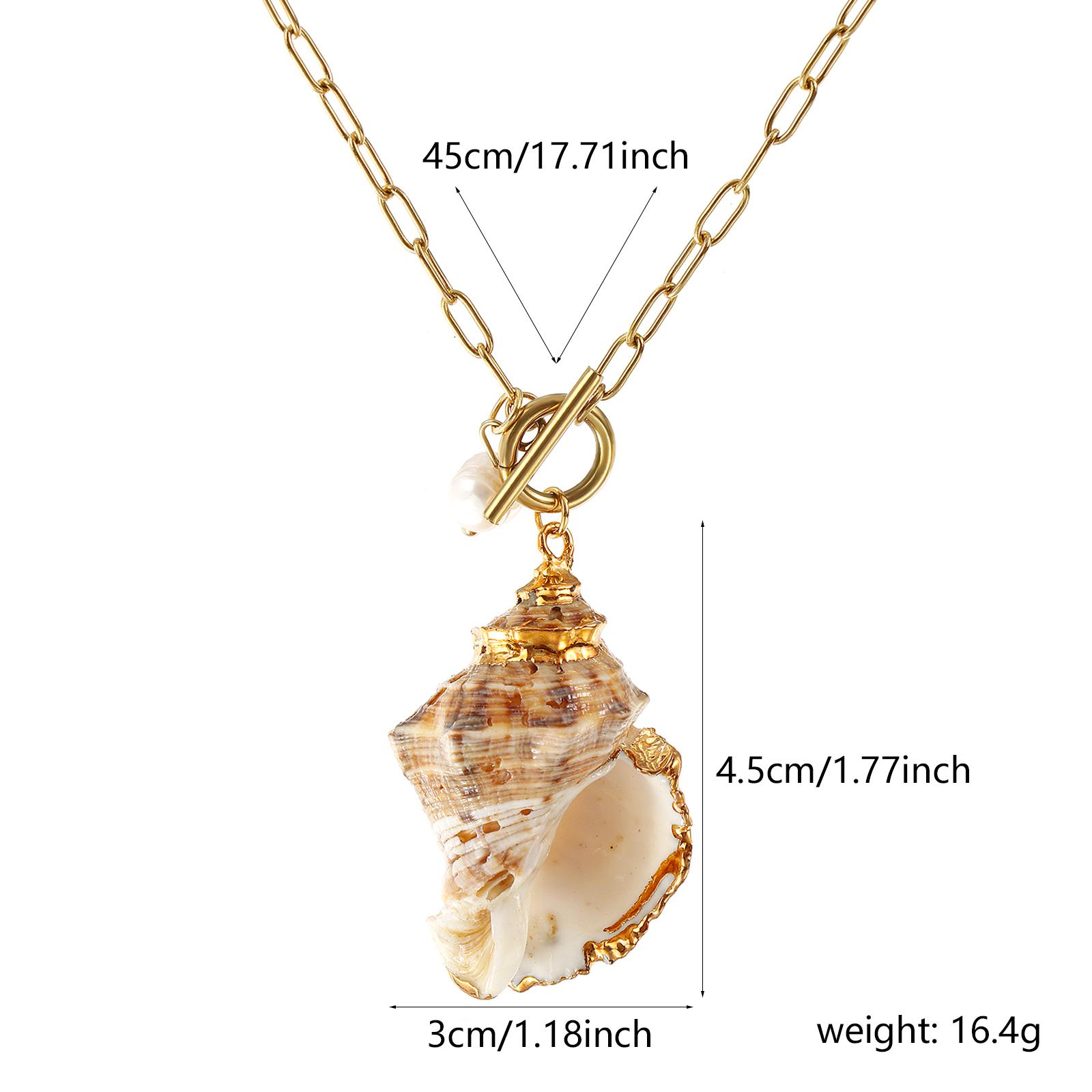 304 Stainless Steel & Shell Pendant Necklace 18K Gold Plated Paperclip Link Chain Pendant Charm Necklace 45cm For Women Gift
304 Stainless Steel & Shell Pendant Necklace 18K Gold Plated Paperclip Link Chain Pendant Charm Necklace 45cm For Women Gift