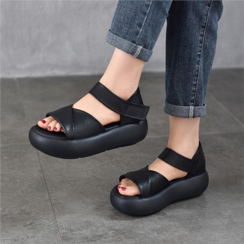 Johnature Retro Thick Soled Cowhide Peep Toed Sandals Genuine Leather Women s Platform Shoes 35 чёрный
Johnature Retro Thick Soled Cowhide Peep Toed Sandals Genuine Leather Women s Platform Shoes 35 чёрный