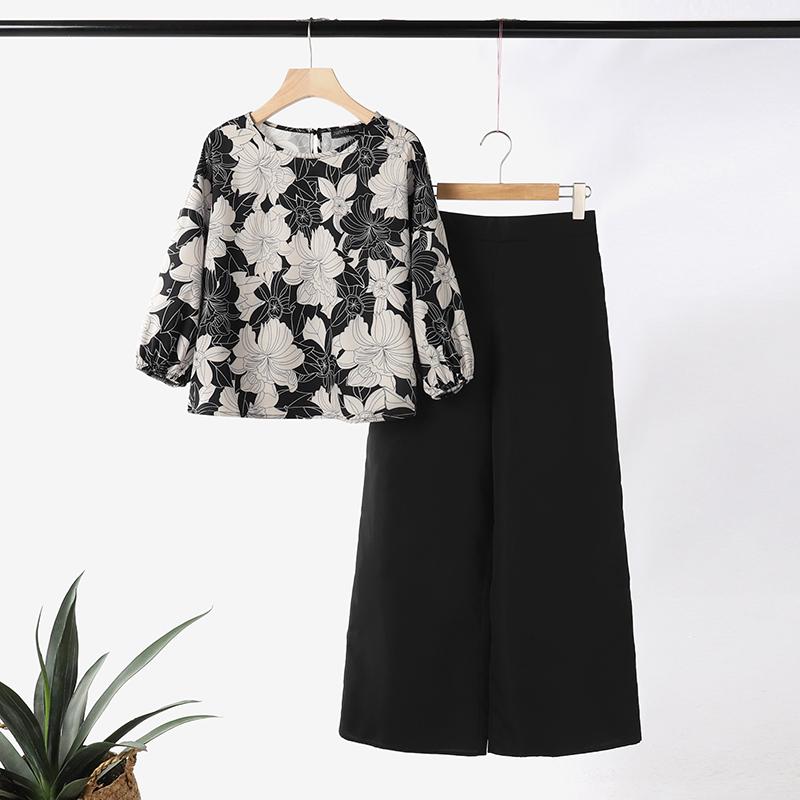 ZANZEA Женская блузка с принтом и широкие брюки повседневные комплекты из двух предметов M чёрный
ZANZEA Женская блузка с принтом и широкие брюки повседневные комплекты из двух предметов M чёрный