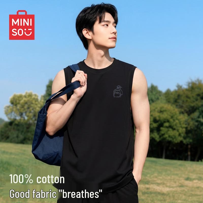MINISO Men s Pure Cotton Sleeveless T-Shirt XL
MINISO Men s Pure Cotton Sleeveless T-Shirt XL
