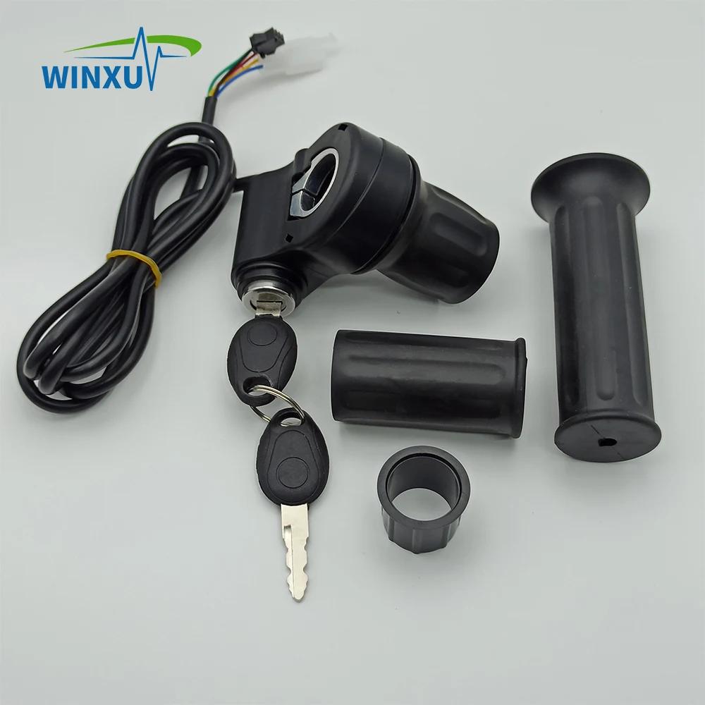 Ebike Throttle Accelerator Half Handlebar 5V Hall Sensor Twist Universal Speed Controller with Lock for Electric Bicycle Scooter
Ebike Throttle Accelerator Half Handlebar 5V Hall Sensor Twist Universal Speed Controller with Lock for Electric Bicycle Scooter