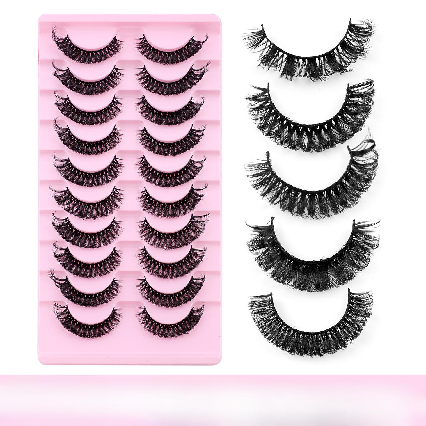 10 Packs of Russian DD Curved False Eyelashes Simulation Natural Thick Curled Chemical Fiber Eyelashes
10 Packs of Russian DD Curved False Eyelashes Simulation Natural Thick Curled Chemical Fiber Eyelashes