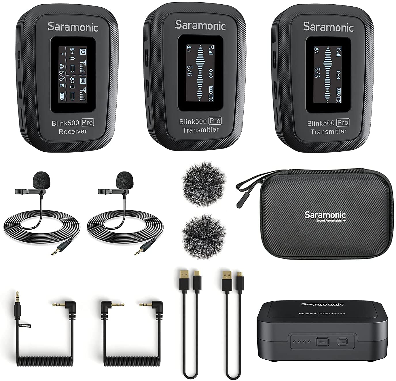 Saramonic Blink 500 PRO B1 B2 3.5mm Mini Dual Channel Wireless Microphone 2.4GHz Wireless Omnidirectional Polar Pattern Compatible with Smartphones
Saramonic Blink 500 PRO B1 B2 3.5mm Mini Dual Channel Wireless Microphone 2.4GHz Wireless Omnidirectional Polar Pattern Compatible with Smartphones