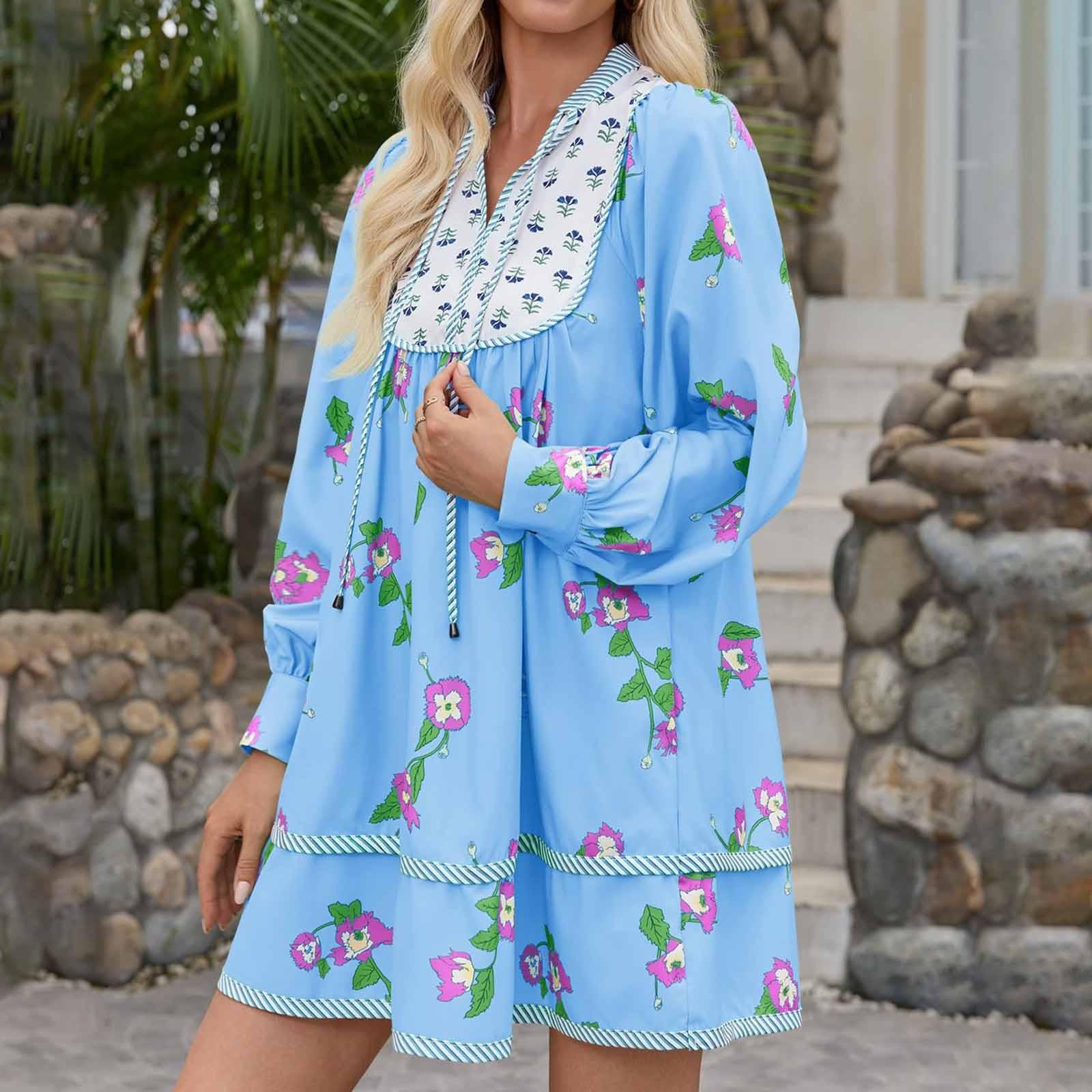 Платья для женщин Свободное платье А-силуэта с V-образным вырезом и длинными рукавами в стиле кэжуал XL
Платья для женщин Свободное платье А-силуэта с V-образным вырезом и длинными рукавами в стиле кэжуал XL