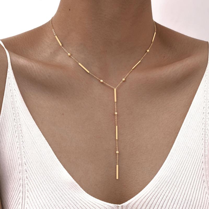 Ожерелье-чокер из бисера на длинной цепочке Y-образной формы для женщин, минималистичное ожерелье с подвеской-планкой, цепочка для ключицы, ювелирное изделие
Ожерелье-чокер из бисера на длинной цепочке Y-образной формы для женщин, минималистичное ожерелье с подвеской-планкой, цепочка для ключицы, ювелирное изделие