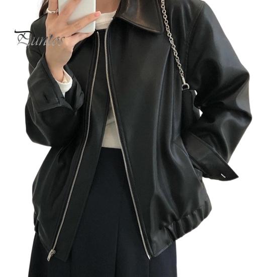 Женская куртка из искусственной кожи с гладкой поверхностью, отложным воротником, застежкой-молнией, эластичным подолом, длинными рукавами, мотоциклетное пальто, верхняя одежда для путешествий XL чёрный
Женская куртка из искусственной кожи с гладкой поверхностью, отложным воротником, застежкой-молнией, эластичным подолом, длинными рукавами, мотоциклетное пальто, верхняя одежда для путешествий XL чёрный