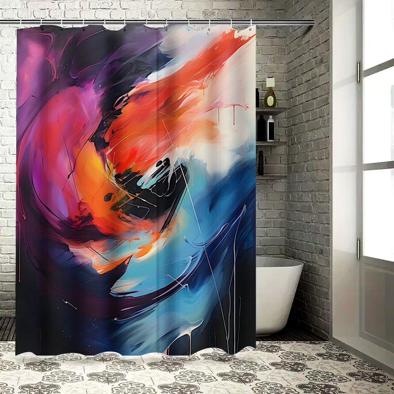 Modern Abstract Bathroom Shower Curtain Colorful Watercolor Design For Home Decor Bath Decoration Polyester Fabric With Hook Rin W60H190(CM)-1 Pcs
Modern Abstract Bathroom Shower Curtain Colorful Watercolor Design For Home Decor Bath Decoration Polyester Fabric With Hook Rin W60H190(CM)-1 Pcs