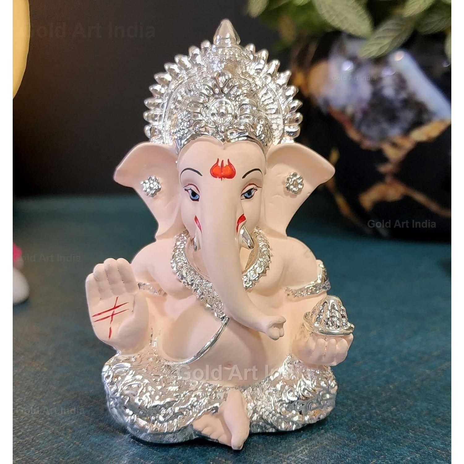 God Ganesha Idol for Home Decor Ganpati for Gift Home Office Table Shelves Gifting 3.5 inches (Silver) (Silver Cherry Blossom), Idol
God Ganesha Idol for Home Decor Ganpati for Gift Home Office Table Shelves Gifting 3.5 inches (Silver) (Silver Cherry Blossom), Idol