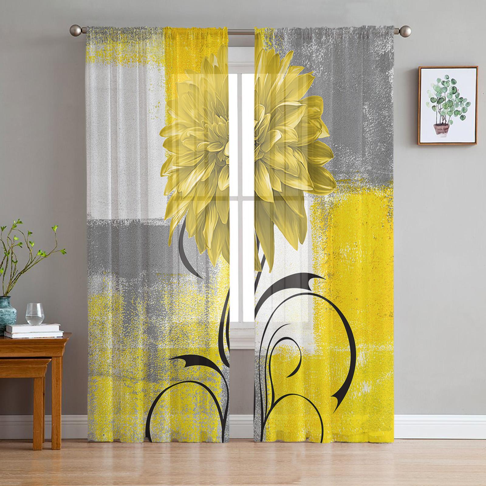 Yellow Gray Abstract Art Texture Tulle Curtains Living Room Bedroom Kitchen Window Treatment Chiffon Curtain Blinds Light Filtering Polyester Decor W100*H130(CM)-Rod Pocket&2PCS
Yellow Gray Abstract Art Texture Tulle Curtains Living Room Bedroom Kitchen Window Treatment Chiffon Curtain Blinds Light Filtering Polyester Decor W100*H130(CM)-Rod Pocket&2PCS