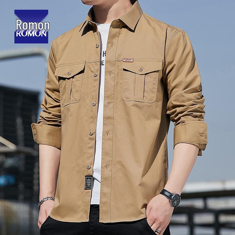 Romon Men s Retro Shirt Jacket - Casual, Loose-Fit, Long Sleeve for Spring & Autumn M хакі
Romon Men s Retro Shirt Jacket - Casual, Loose-Fit, Long Sleeve for Spring & Autumn M хакі