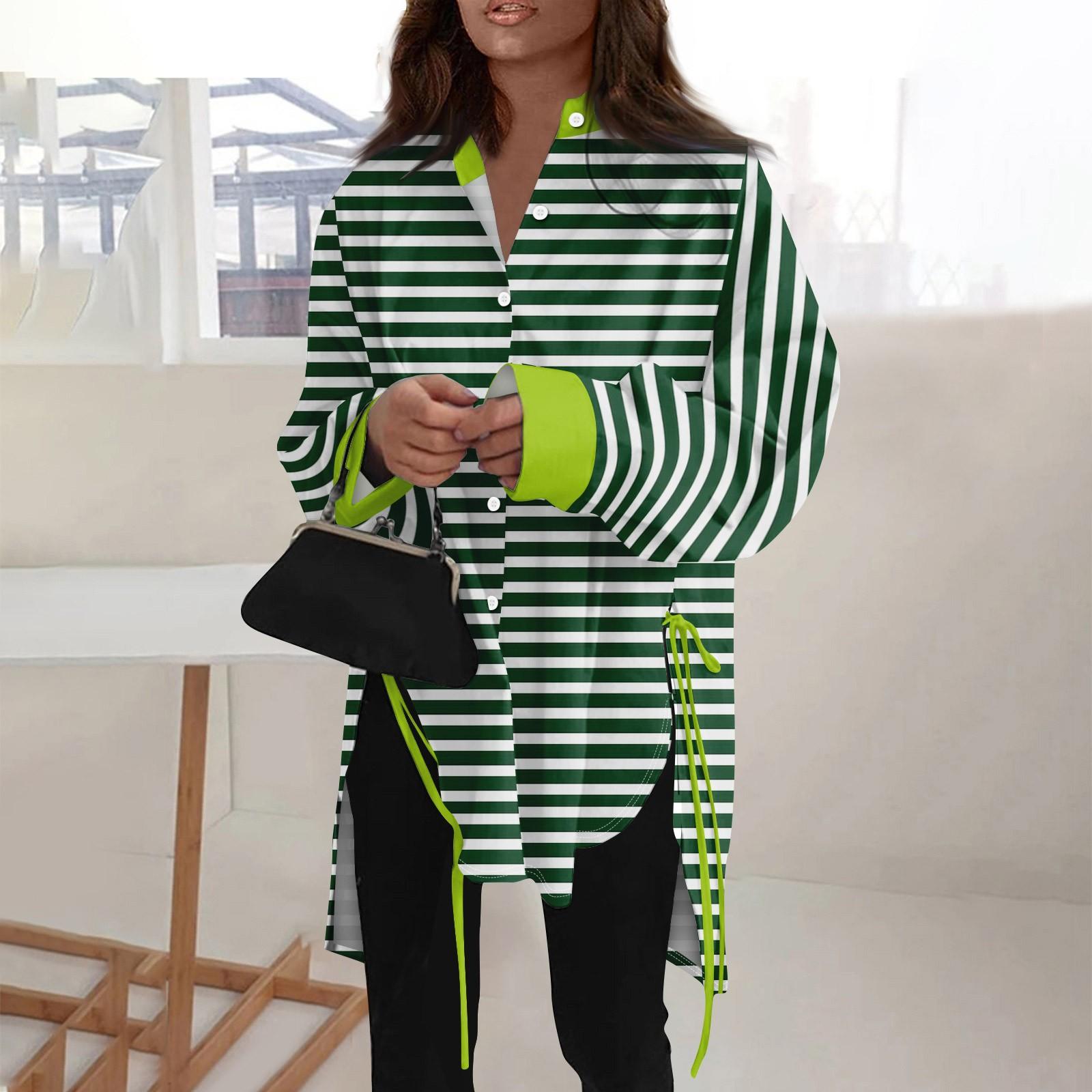 Модна повсякденна одноколірна сорочка з лацканами з довгим рукавом для жінок XXXL зелений
Модна повсякденна одноколірна сорочка з лацканами з довгим рукавом для жінок XXXL зелений