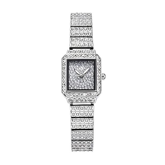 Women s Rhinestone Bracelet Watch Alloy Quartz Wristwatch with Densely Set Crystals, Scratch-resistant Mineral Glass Watch for Office Party Date срібний
Women s Rhinestone Bracelet Watch Alloy Quartz Wristwatch with Densely Set Crystals, Scratch-resistant Mineral Glass Watch for Office Party Date срібний