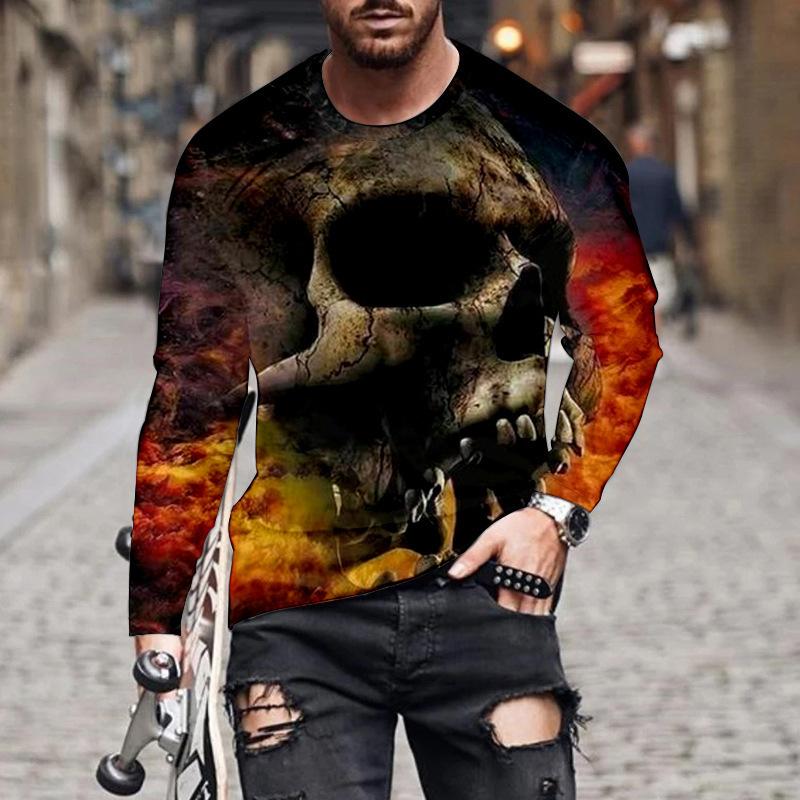 Spring and Autumn Round Neck Skull Pattern 3D Printed Top Fashionable Casual Long Sleeved Men s T-shirts 5XL
Spring and Autumn Round Neck Skull Pattern 3D Printed Top Fashionable Casual Long Sleeved Men s T-shirts 5XL