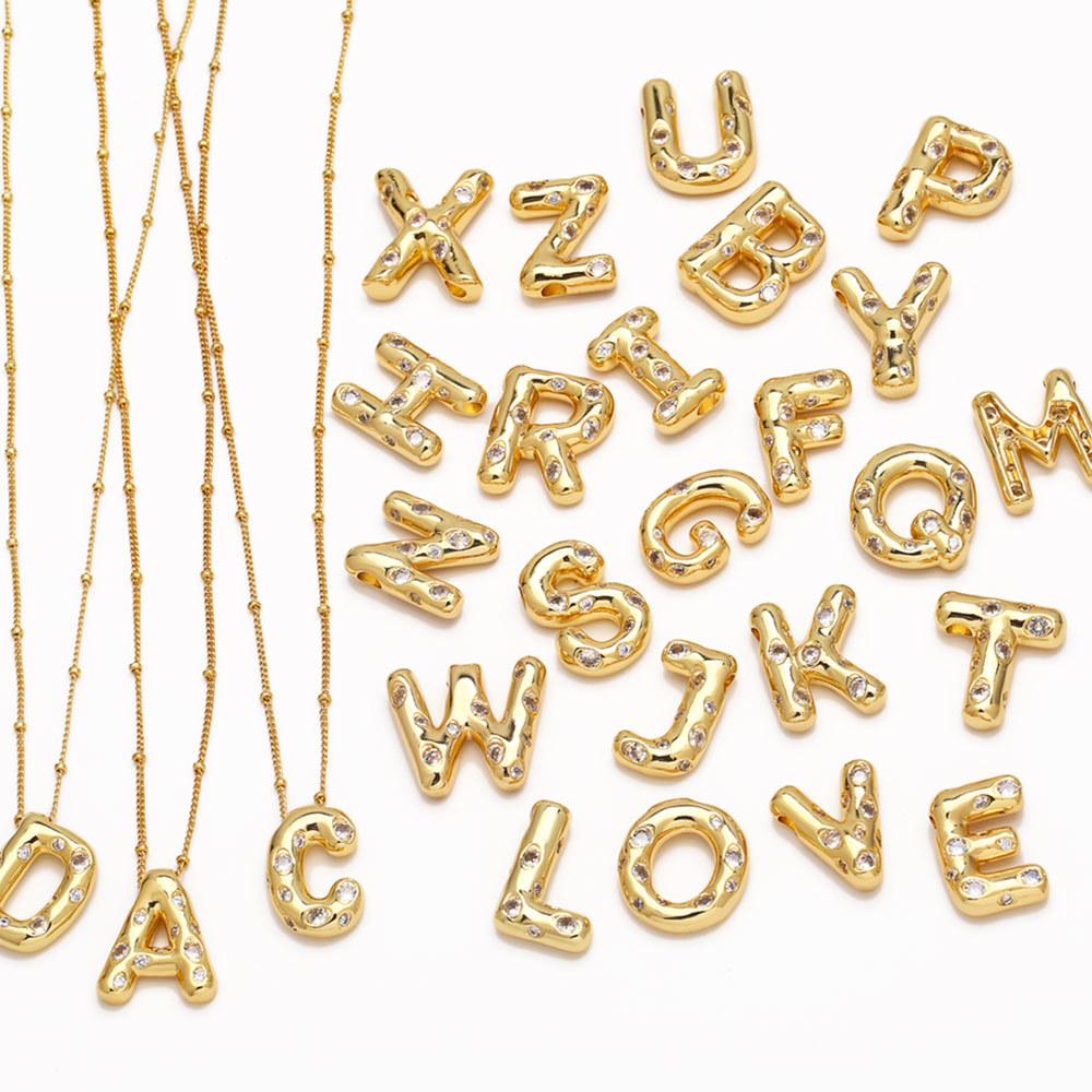 Charm Zircon Gold Color Chunky Initial Letter Necklace Gold Plated Bubble Balloon 26 Alphabet Necklace Personality Chain Jewelry Z золотий
Charm Zircon Gold Color Chunky Initial Letter Necklace Gold Plated Bubble Balloon 26 Alphabet Necklace Personality Chain Jewelry Z золотий