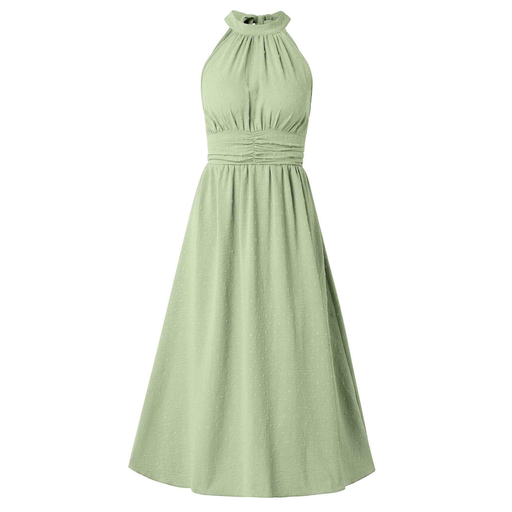 Женское весеннее однотонное платье без рукавов с бретелью через шею, летнее повседневное платье А-силуэта с высокой талией и принтом, средней длины, S-XL S кирпич красный
Женское весеннее однотонное платье без рукавов с бретелью через шею, летнее повседневное платье А-силуэта с высокой талией и принтом, средней длины, S-XL S кирпич красный