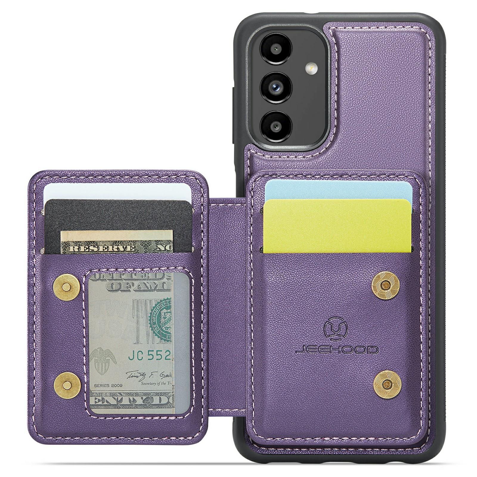 JEEHOOD J05 For Samsung Galaxy A13 5G Case Leather Mobile Cover with Detachable Magnetic Card Bag Purple
JEEHOOD J05 For Samsung Galaxy A13 5G Case Leather Mobile Cover with Detachable Magnetic Card Bag Purple