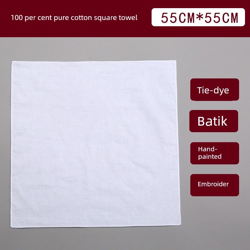 Tie-Dyed Handkerchief Pure Cotton White Square Towel Embroider Silk Scarf Handmade DIY Wax Dyed Cotton Plant Dyed White Cloth Tuo Dyed Square 55cm * 55cm(Pure Cotton White)
Tie-Dyed Handkerchief Pure Cotton White Square Towel Embroider Silk Scarf Handmade DIY Wax Dyed Cotton Plant Dyed White Cloth Tuo Dyed Square 55cm * 55cm(Pure Cotton White)