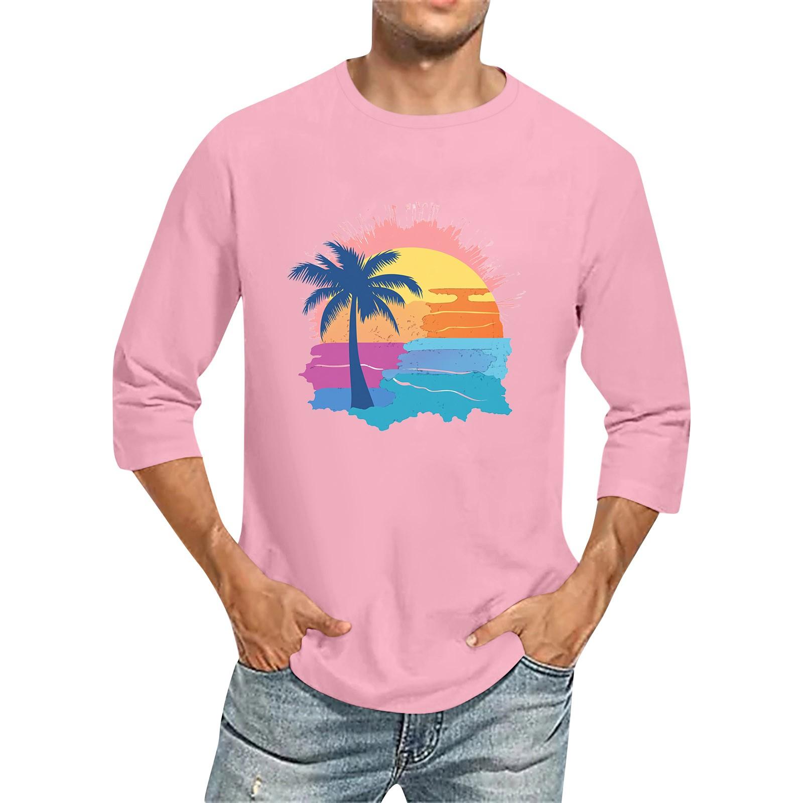 Мужская однотонная футболка с круглым вырезом и рукавами три четверти M розовый
Мужская однотонная футболка с круглым вырезом и рукавами три четверти M розовый