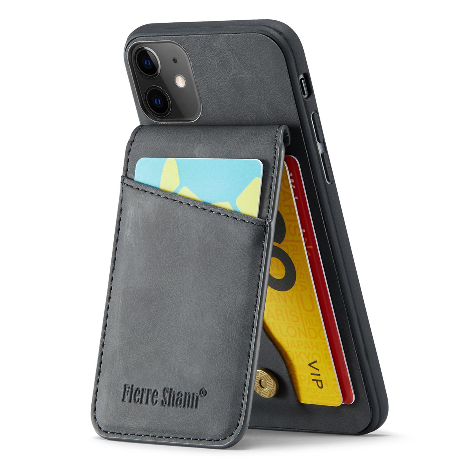 FIERRE SHANN Kickstand Phone Cover for iPhone 11 Crazy Horse Texture PU Leather+TPU Card Slot Case Black
FIERRE SHANN Kickstand Phone Cover for iPhone 11 Crazy Horse Texture PU Leather+TPU Card Slot Case Black