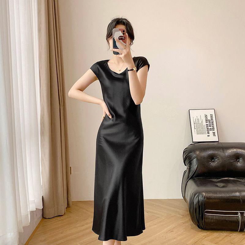 2026 New Spring Summer Elegant Silk Short Sleeve Dress for Women M (Recommended 80-100 jin)
2026 New Spring Summer Elegant Silk Short Sleeve Dress for Women M (Recommended 80-100 jin)