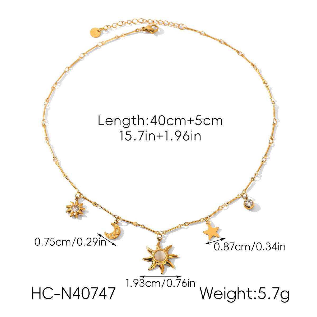 Clavicle Chain Moon Star Moonstone Sun Pendant Titanium Steel Necklace Light Luxury Niche Jewelry for Women золотой
Clavicle Chain Moon Star Moonstone Sun Pendant Titanium Steel Necklace Light Luxury Niche Jewelry for Women золотой
