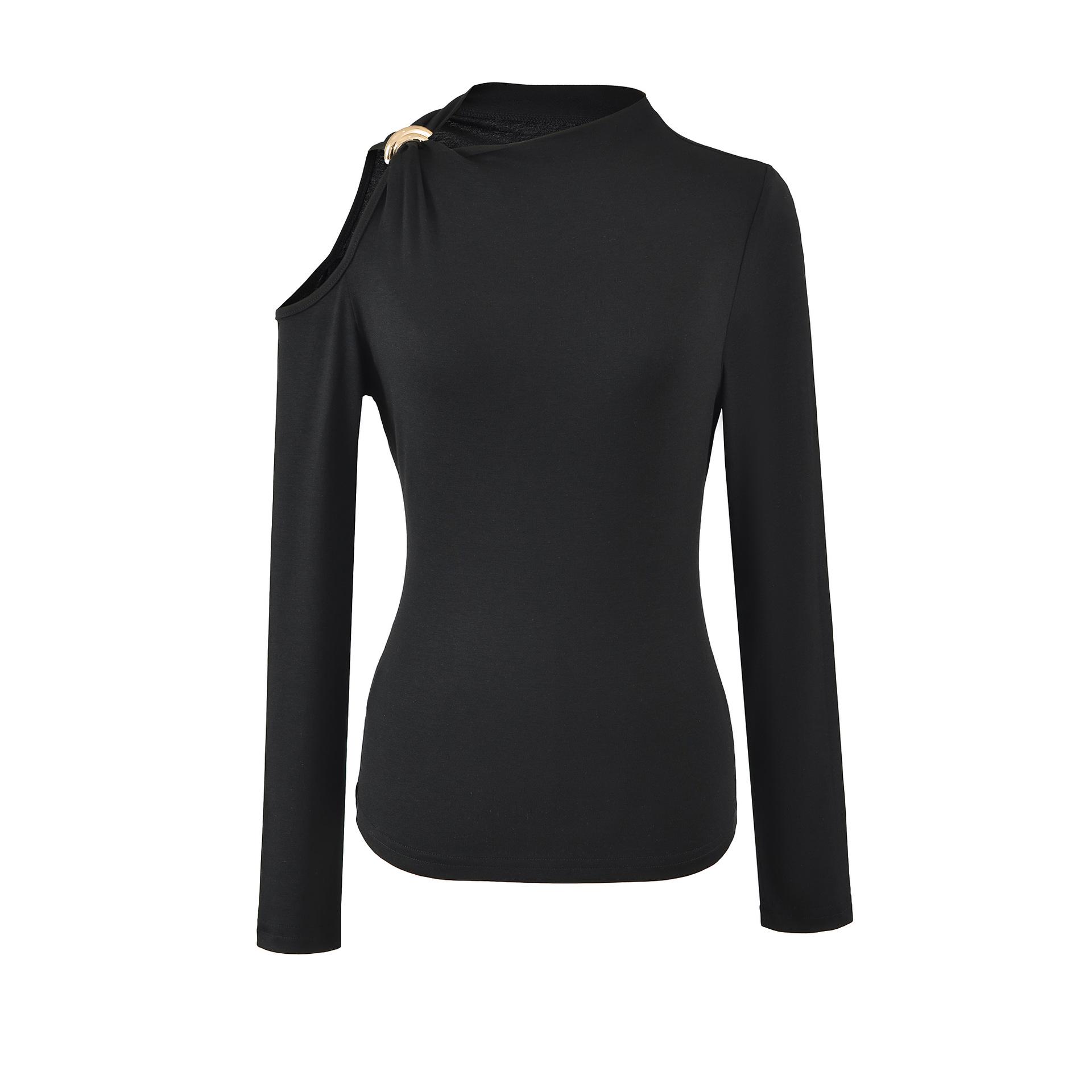 Asymmetrical Off-the-Shoulder Pleated Top with Long Sleeves for Women, Slim-Fit Elegant Design for Autumn, Spring 2026. Medium чёрный
Asymmetrical Off-the-Shoulder Pleated Top with Long Sleeves for Women, Slim-Fit Elegant Design for Autumn, Spring 2026. Medium чёрный