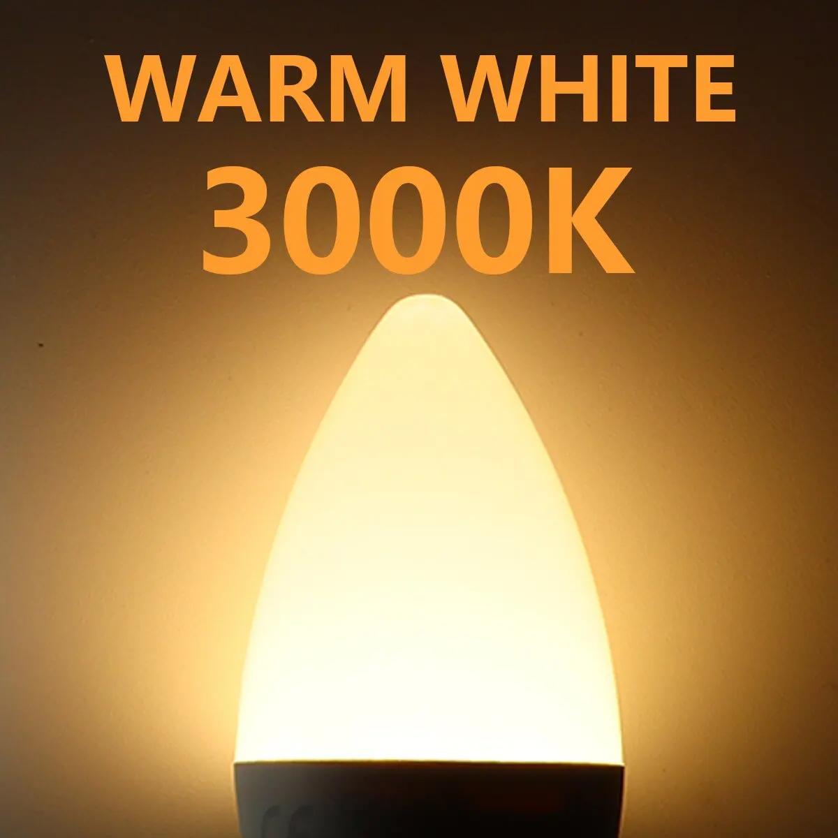 12PCS LED Candle Bulb AC220V 3W 6W 9W 12W E27 E14 Cold White Neutral Light Warm White for Chandeliers and Crystal Lamps 3w&E14&12 pcs теплим білим кольором
12PCS LED Candle Bulb AC220V 3W 6W 9W 12W E27 E14 Cold White Neutral Light Warm White for Chandeliers and Crystal Lamps 3w&E14&12 pcs теплим білим кольором