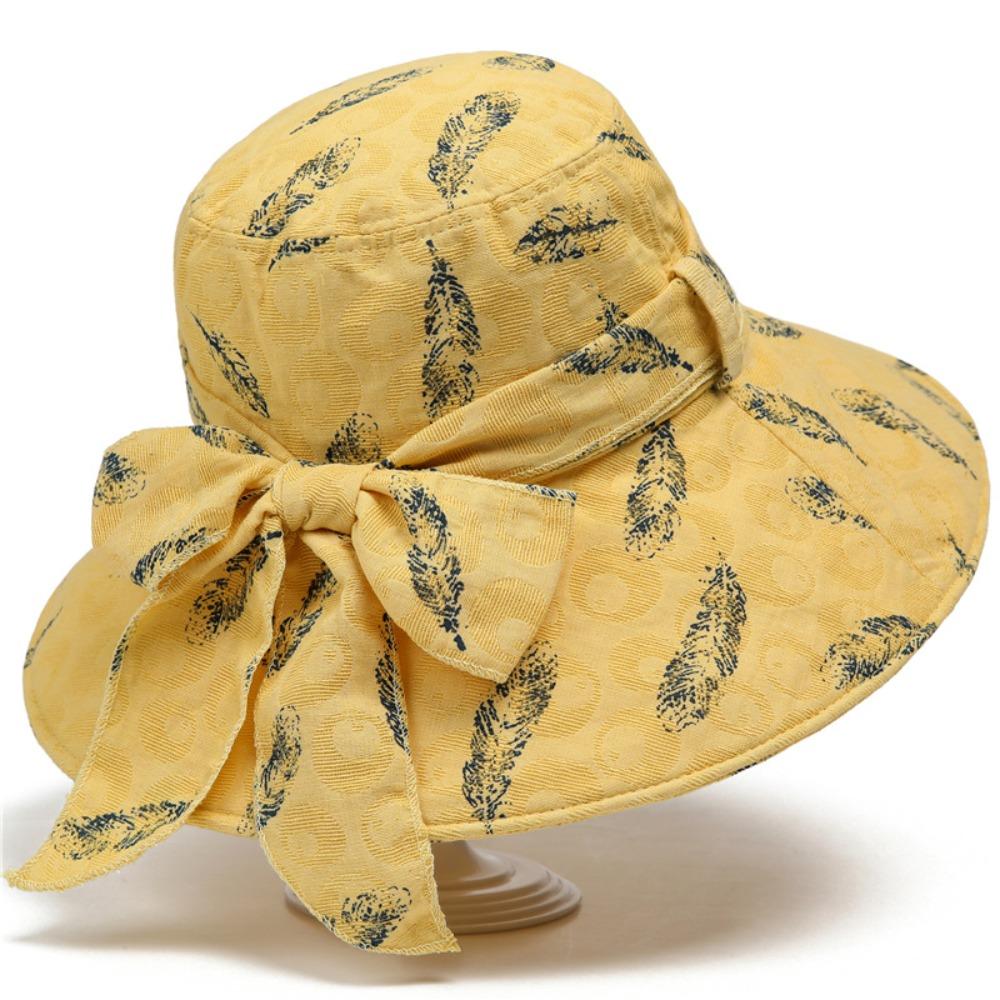 Foldable Women s Bow Sun Hat Feather Pattern UV Protection Fisherman s Hat Lightweight Breathable Dome Hat Summer Outdoor жёлтый
Foldable Women s Bow Sun Hat Feather Pattern UV Protection Fisherman s Hat Lightweight Breathable Dome Hat Summer Outdoor жёлтый