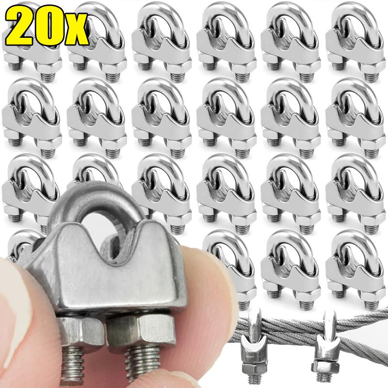 1-10pcs Stainless Steel U-Type Cable Clamp M5 M3 Steel Wire Rope Clip U Bolt Saddle Fastener Clothesline Tightener Hardware Tool M3-1PCS
1-10pcs Stainless Steel U-Type Cable Clamp M5 M3 Steel Wire Rope Clip U Bolt Saddle Fastener Clothesline Tightener Hardware Tool M3-1PCS