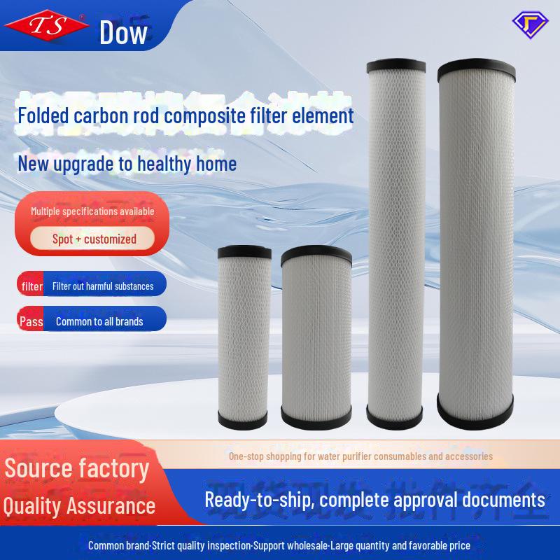 PPC Conventional Folding Composite Water Filter Element - Universal Multifunctional Water Purifier Accessory 10-Inch Folded Carbon Rod Composite Filter
PPC Conventional Folding Composite Water Filter Element - Universal Multifunctional Water Purifier Accessory 10-Inch Folded Carbon Rod Composite Filter