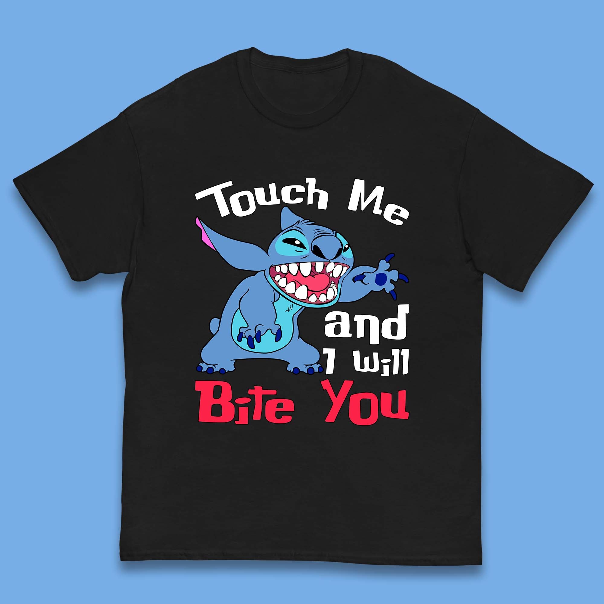 Disney Angry Stitch Cartoon Touch Me And I Will Bite You Lilo & Stitch Kids T Shirt 100
Disney Angry Stitch Cartoon Touch Me And I Will Bite You Lilo & Stitch Kids T Shirt 100