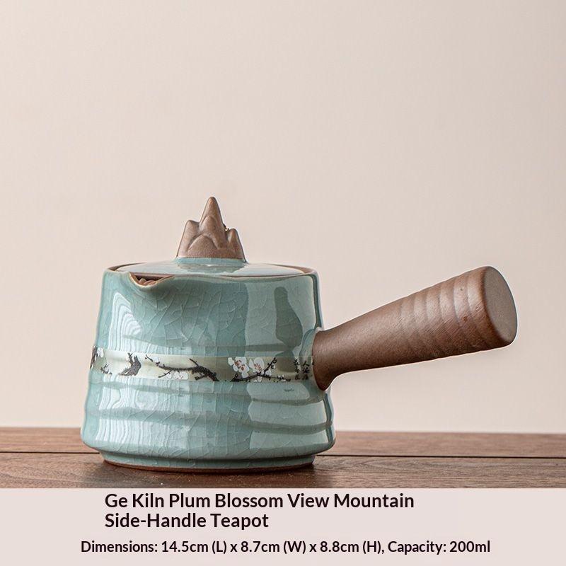 Light Yellow Ru Kiln Side Handle Teapot Mountain View Tea Set with Filter Single Pot Ceramic Ge Kiln Exquisite HomeTrip Souvenir
Light Yellow Ru Kiln Side Handle Teapot Mountain View Tea Set with Filter Single Pot Ceramic Ge Kiln Exquisite HomeTrip Souvenir