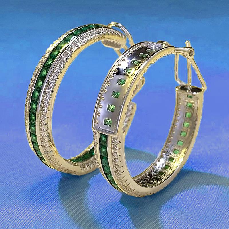 Hui Zhi Yi 925 Silver Green Zircon Earrings: Fashionable, Versatile European and American Style for Elegant Women 925 Silver
Hui Zhi Yi 925 Silver Green Zircon Earrings: Fashionable, Versatile European and American Style for Elegant Women 925 Silver