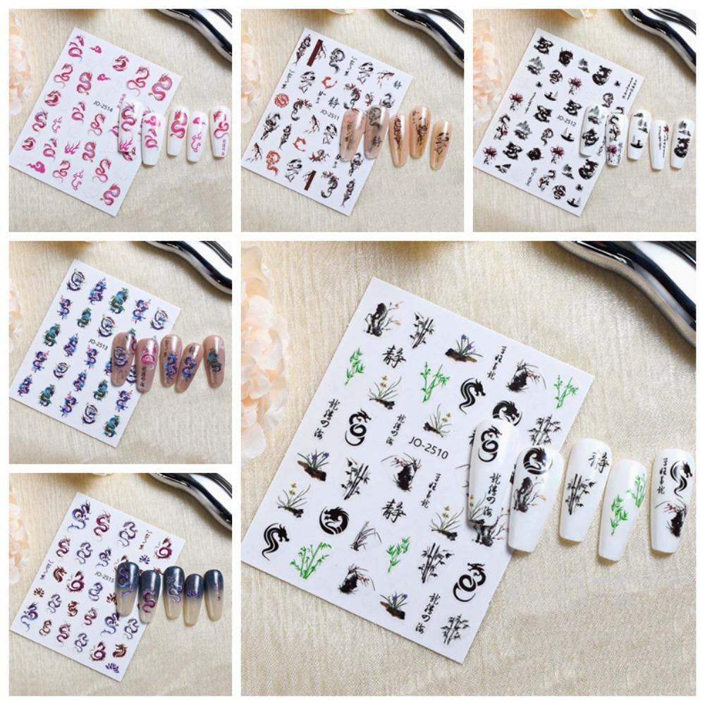 Calligraphy Dragon Nail Stickers Bamboo Pattern Dragon Nail Decorations Dragon Nail Decals Lady
Calligraphy Dragon Nail Stickers Bamboo Pattern Dragon Nail Decorations Dragon Nail Decals Lady